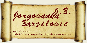 Jorgovanka Barzilović vizit kartica
